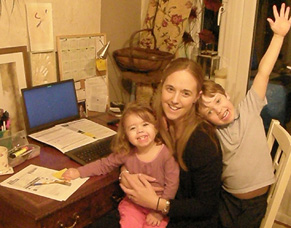 Louise with her children